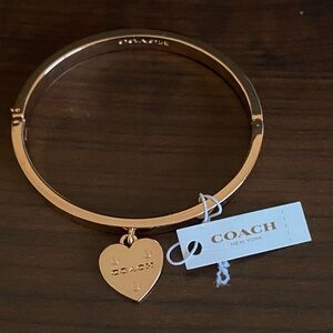 Coach Gold Heart Charm Bracelet